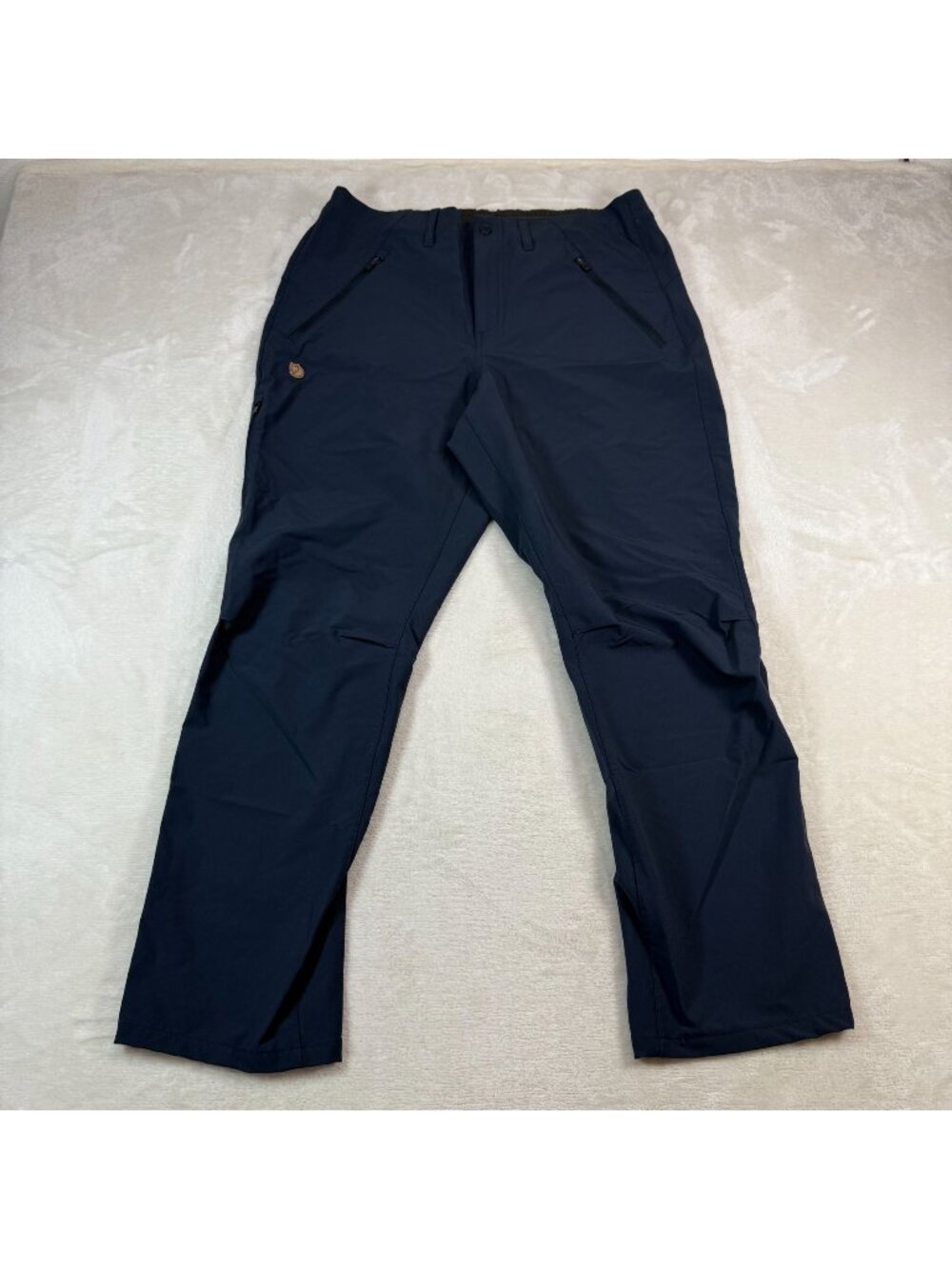 Fjallraven Abisko Trail Stretch Trousers Pants Womens 12 Navy Blue Activewear